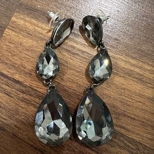 Gunmetal Teardrop 3” earrings